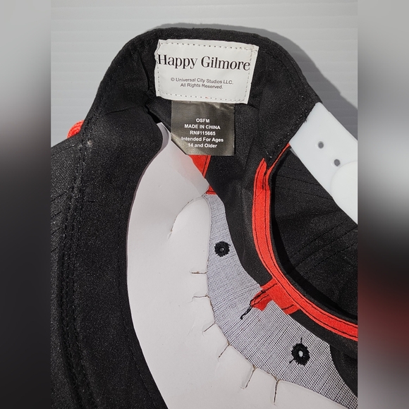 Happy Gilmore Just Tap It In Golf Hat/Dad Hat Snapback Blk-Red NEW w/Tag - Picture 9 of 10